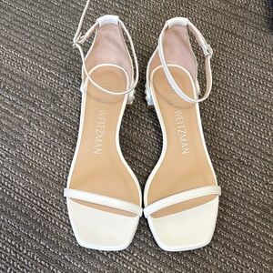 Stuart Weitzman White Pearl Sandals